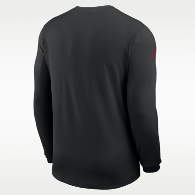 Playera de manga larga Nike Dri-FIT de la NFL para hombre San Francisco 49ers Sideline Coach