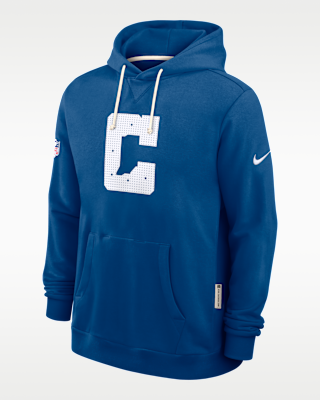 Мужское худи Indianapolis Colts Initial Home Sideline Nike Dri-FIT NFL Pullover Hoodie