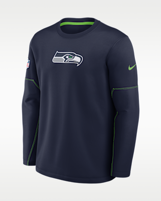 Мужская футболка Seattle Seahawks Sideline Coaches Nike Therma-FIT NFL Long-Sleeve
