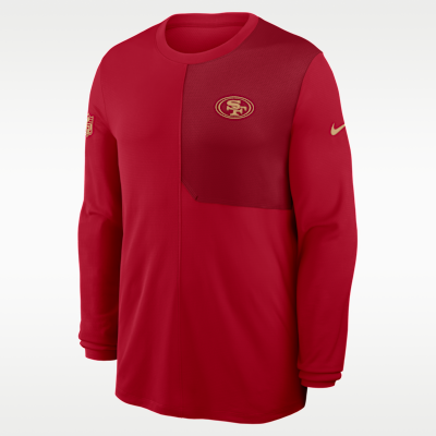 Playera de manga larga Nike Dri-FIT de la NFL para hombre San Francisco 49ers Sideline Coach