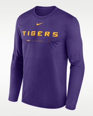 Мужская футболка LSU Courtside Basketball Shootaround Legend Nike Dri-FIT College Long-Sleeve для баскетбола