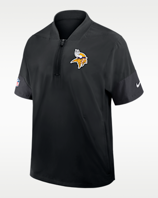 Мужская куртка Minnesota Vikings Sideline Coach Nike NFL 1/2-Zip Short-Sleeve