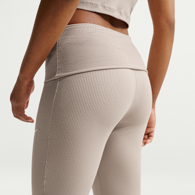 Nike Sportswear Chill Knit Normal Belli Sıkı Fitilli Kadın Eşofman Altı görsel 3