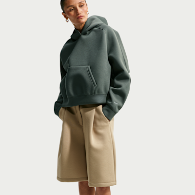 Nike Pregame Fleece Oversize Normal Belli Kadın Şortu görsel 4