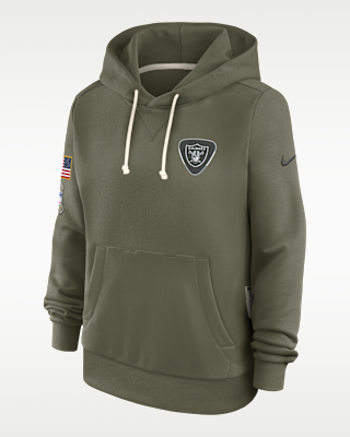 Женское худи Las Vegas Raiders Salute to Service Sideline Nike Dri-FIT NFL Pullover Hoodie