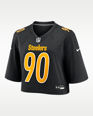 Женские джерси T.J. Watt Pittsburgh Steelers Nike NFL Cropped Tundra Game Jersey