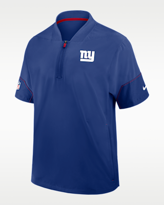 Мужская куртка New York Giants Sideline Coach Nike NFL 1/2-Zip Short-Sleeve Hooded