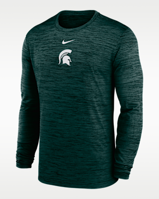 Мужская футболка Michigan State Sideline Velocity Nike Dri-FIT College Long-Sleeve