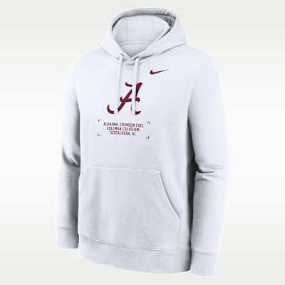 Sudadera con gorro sin cierre universitaria Nike para hombre Alabama Club Basketball 2-Hit