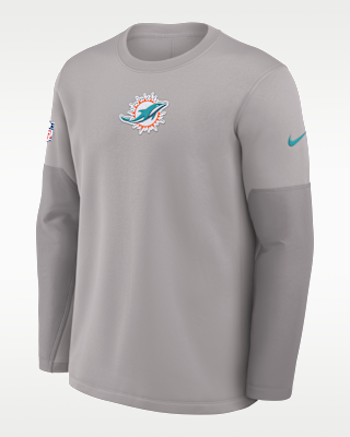 Мужская футболка Miami Dolphins Scripted To Win Sideline Coach Nike Therma-FIT NFL Long-Sleeve