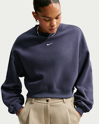 Женские Nike Studio Fleece Medium Weight Oversized Cropped Crew