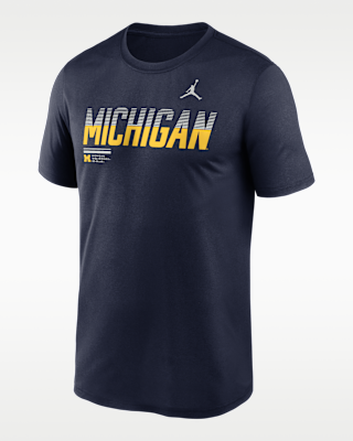 Мужская футболка Michigan Sideline Legend Jordan Brand Dri-FIT College