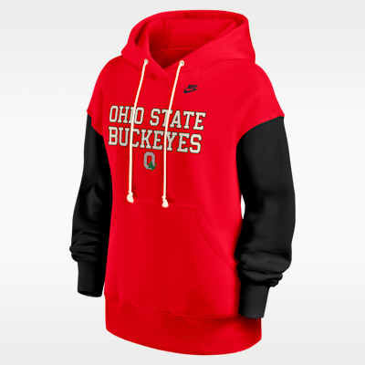 Sudadera con gorro sin cierre universitaria Nike para mujer Ohio State Legacy Phoenix