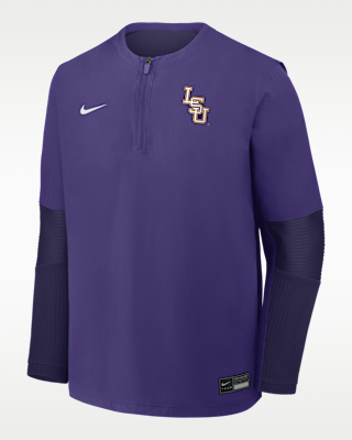 Мужские  LSU Dugout Nike Dri-FIT College 1/4-Zip Long-Sleeve Windshirt