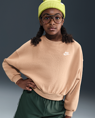 Детский свитшот Nike Sportswear Club Fleece Girls' Boxy Crew-Neck