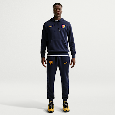 Nike FC Barcelona Club Nike Fransız Havlu Kumaşı Erkek Futbol Kapüşonlu Sweatshirt'ü görsel 4