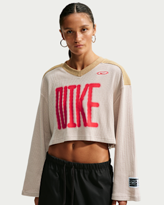 Женские джерси Nike Sportswear Oversized Long-Sleeve Cropped Jersey