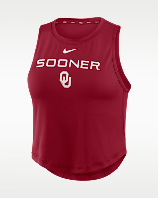 Женские Oklahoma One Nike Dri-Fit Cropped Tank Top