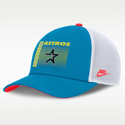 Houston Astros Neon 90s Rise Men's Nike Dri-FIT MLB Trucker Adjustable Hat