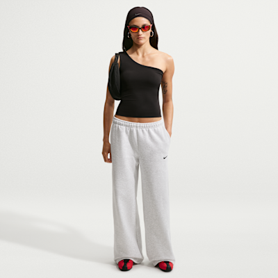 Женские брюки Nike Studio Fleece Medium Weight Women's Mid-Rise Wide-Leg Pants