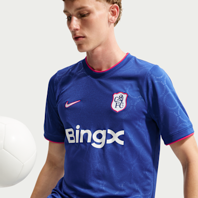 Nike Chelsea FC Üçüncü Nike Dri-FIT Maç Öncesi Erkek Futbol Üstü görsel 3