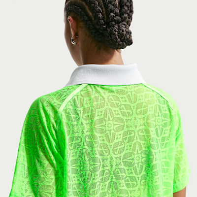 Nike Sportswear Bol Kesimli Dantelli Polo Jarse Kadın Üstü görsel 2