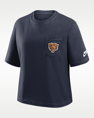 Женская футболка Chicago Bears Rewind Pocket Boxy Nike NFL