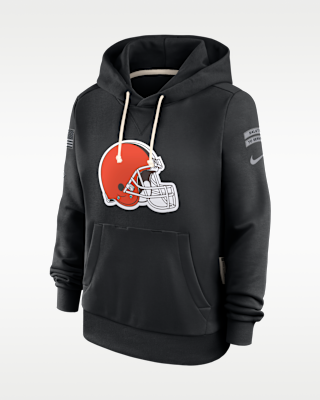 Женское худи Cleveland Browns Salute to Service Sideline Nike Dri-FIT NFL Pullover Hoodie
