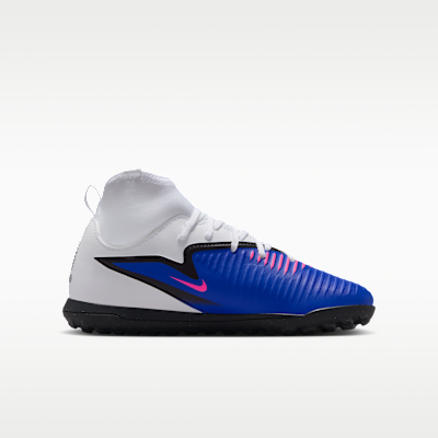 Tacos de fútbol para pasto sintético (turf) para niños grandes Nike Jr. Phantom 6 High Club