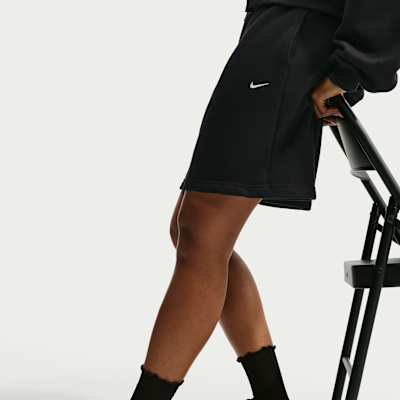 Nike Studio Fleece Orta Kalınlıkta Oversize Yüksek Belli Kadın Şortu görsel 4