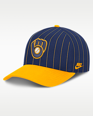 Мужские Milwaukee Brewers Cooperstown Rise Nike MLB A-Frame Adjustable Hat