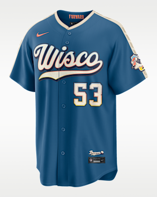 Мужские джерси Brandon Woodruff Milwaukee Brewers City Connect Nike MLB Stadium Jersey