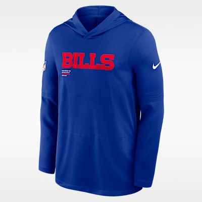 Buffalo Bills Pure Fury Sideline Men's Nike Dri-FIT NFL Long-Sleeve Hooded Top