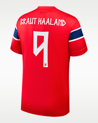 Мужские джерси Erling Braut Haaland Norway National Team 2026 Stadium Home Nike Dri-FIT Soccer Jersey