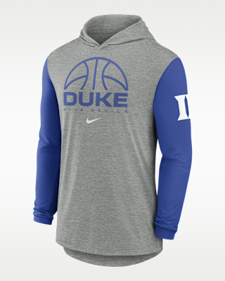 Мужская футболка Duke Basketball Nike Dri-FIT College Long-Sleeve Hooded для баскетбола