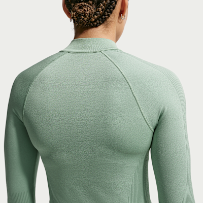 Nike Pro Seamless Tam Boy Fermuarlı Kadın Antrenman Üstü görsel 2