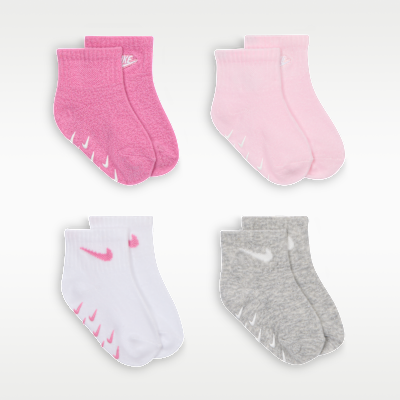 Calcetines con agarre con logotipo para bebé (4 pares) (3 a 6 meses) Nike