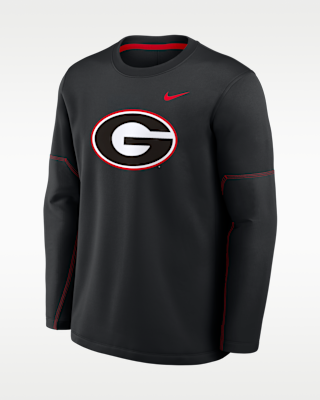 Мужская футболка Georgia Sideline Coaches Nike Therma-FIT College Long-Sleeve