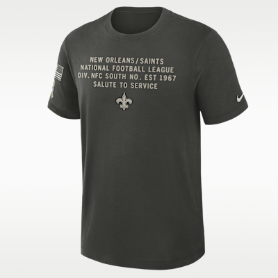 Playera Nike Dri-FIT de la NFL para hombre New Orleans Saints Salute to Service Slub