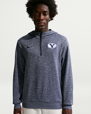 Мужское худи BYU Cougars Nike NCAA Basketball Coaches' Pullover Hoodie для баскетбола