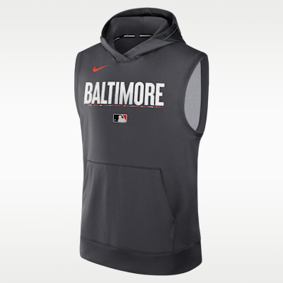 Baltimore Orioles Authentic Collection City Connect Men’s Nike Dri-FIT MLB Sleeveless Pullover Hoodie