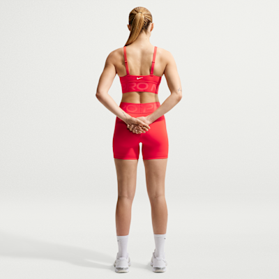 Nike Pro Indy Plunge Orta Destekli Pedli Kadın Spor Sütyeni görsel 5