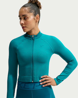 Женские Nike Pro Seamless Full-Zip Training Top для тренировок