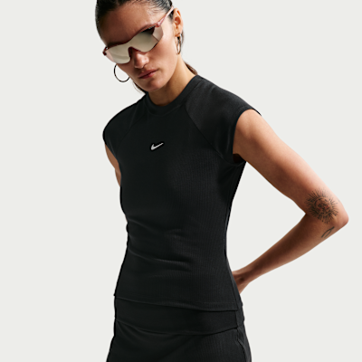 Nike Sportswear Chill Knit Normal Belli Sıkı Fitilli Kadın Şort Eteği görsel 4