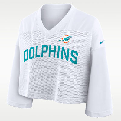 Miami Dolphins Wide Receiver Jersey Fashion Women's Nike Dri-FIT NFL Cropped Top