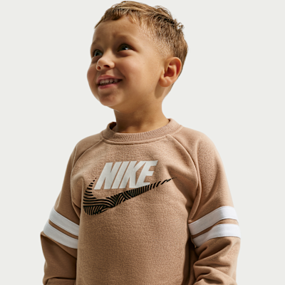 Sudadera de cuello redondo de French Terry oversized infantil Nike Sportswear In The Zone