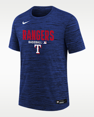 Детская футболка Texas Rangers Authentic Collection Velocity Big Kids' Nike Dri-FIT MLB