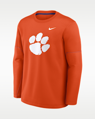 Мужская футболка Clemson Sideline Coaches Nike Therma-FIT College Long-Sleeve