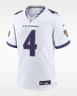 Мужские джерси Zay Flowers Baltimore Ravens Nike NFL Game Jersey