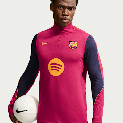 Nike FC Barcelona Strike Nike Dri-FIT Örgü Erkek Futbol Antrenman Üstü